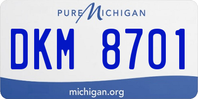 MI license plate DKM8701