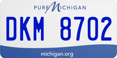 MI license plate DKM8702