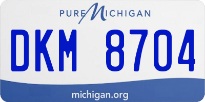 MI license plate DKM8704