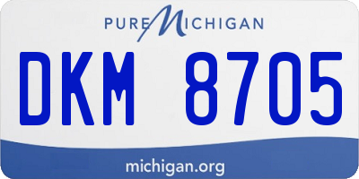 MI license plate DKM8705