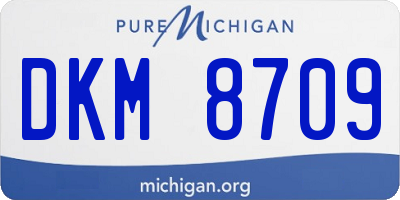 MI license plate DKM8709