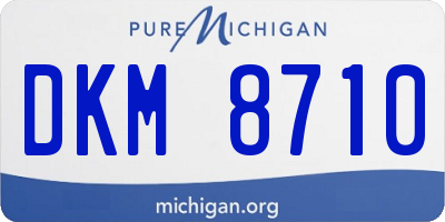 MI license plate DKM8710