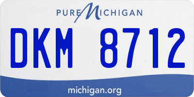 MI license plate DKM8712