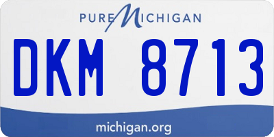 MI license plate DKM8713
