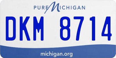 MI license plate DKM8714