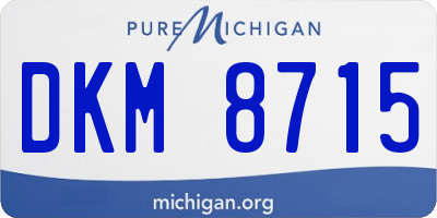 MI license plate DKM8715
