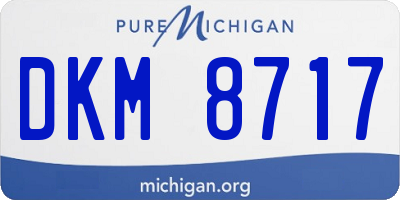 MI license plate DKM8717