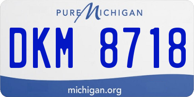 MI license plate DKM8718