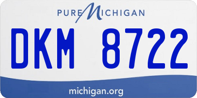 MI license plate DKM8722