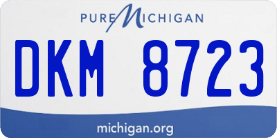 MI license plate DKM8723