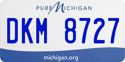 MI license plate DKM8727