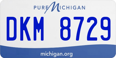 MI license plate DKM8729