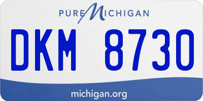 MI license plate DKM8730
