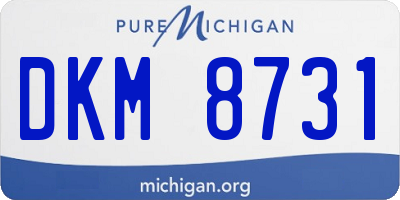 MI license plate DKM8731