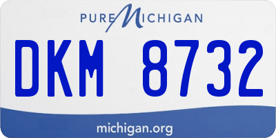 MI license plate DKM8732
