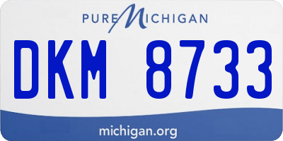 MI license plate DKM8733