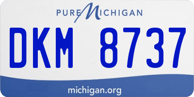 MI license plate DKM8737