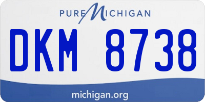 MI license plate DKM8738