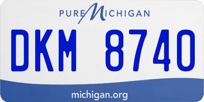 MI license plate DKM8740
