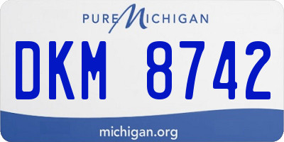 MI license plate DKM8742