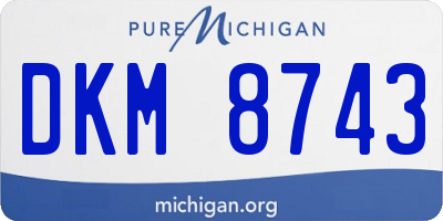 MI license plate DKM8743