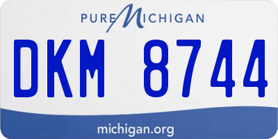 MI license plate DKM8744