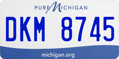 MI license plate DKM8745
