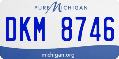 MI license plate DKM8746