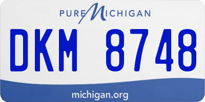 MI license plate DKM8748
