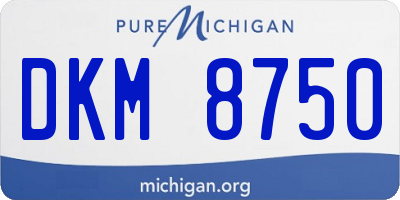 MI license plate DKM8750