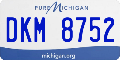 MI license plate DKM8752