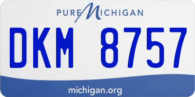 MI license plate DKM8757
