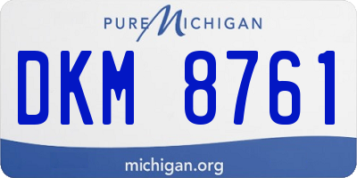MI license plate DKM8761