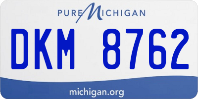 MI license plate DKM8762