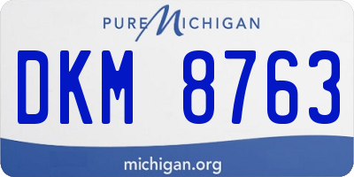 MI license plate DKM8763