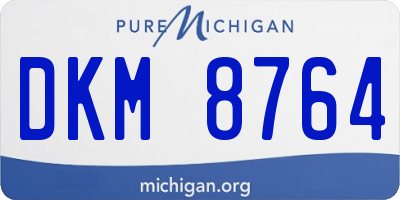 MI license plate DKM8764