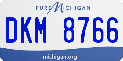 MI license plate DKM8766