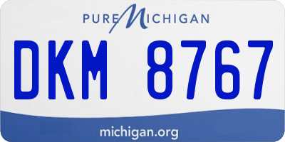 MI license plate DKM8767