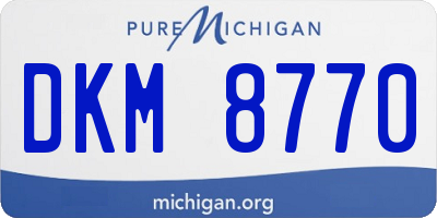 MI license plate DKM8770