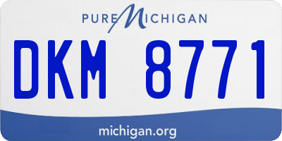 MI license plate DKM8771