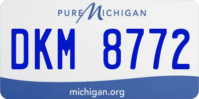 MI license plate DKM8772