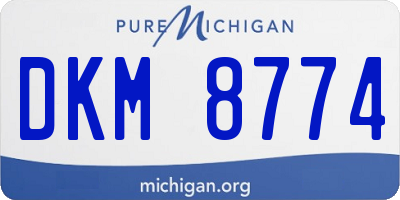 MI license plate DKM8774