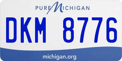 MI license plate DKM8776