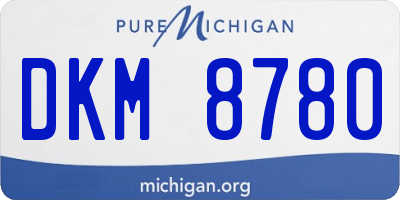 MI license plate DKM8780
