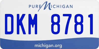 MI license plate DKM8781