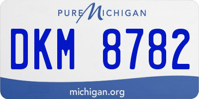 MI license plate DKM8782