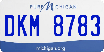 MI license plate DKM8783