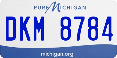 MI license plate DKM8784