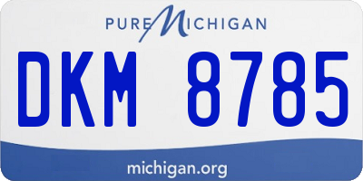 MI license plate DKM8785