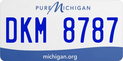 MI license plate DKM8787